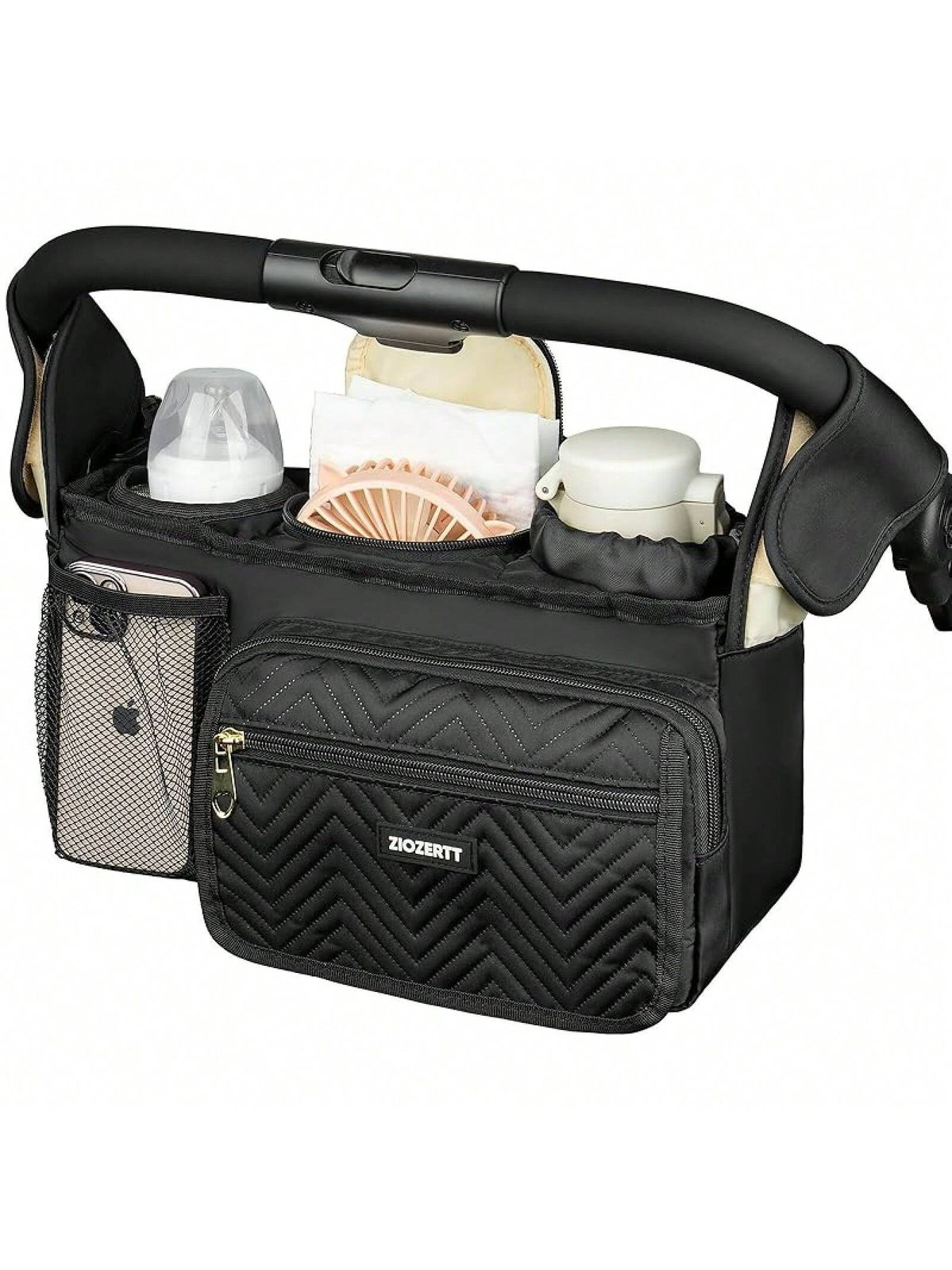 Machine-Washable Stroller Organizer Deluxe Edition