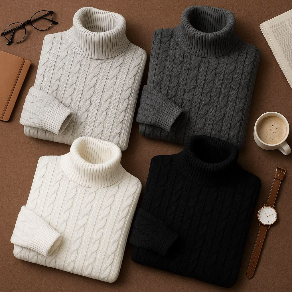 Slim-Fit Wool Sweater — Model X1