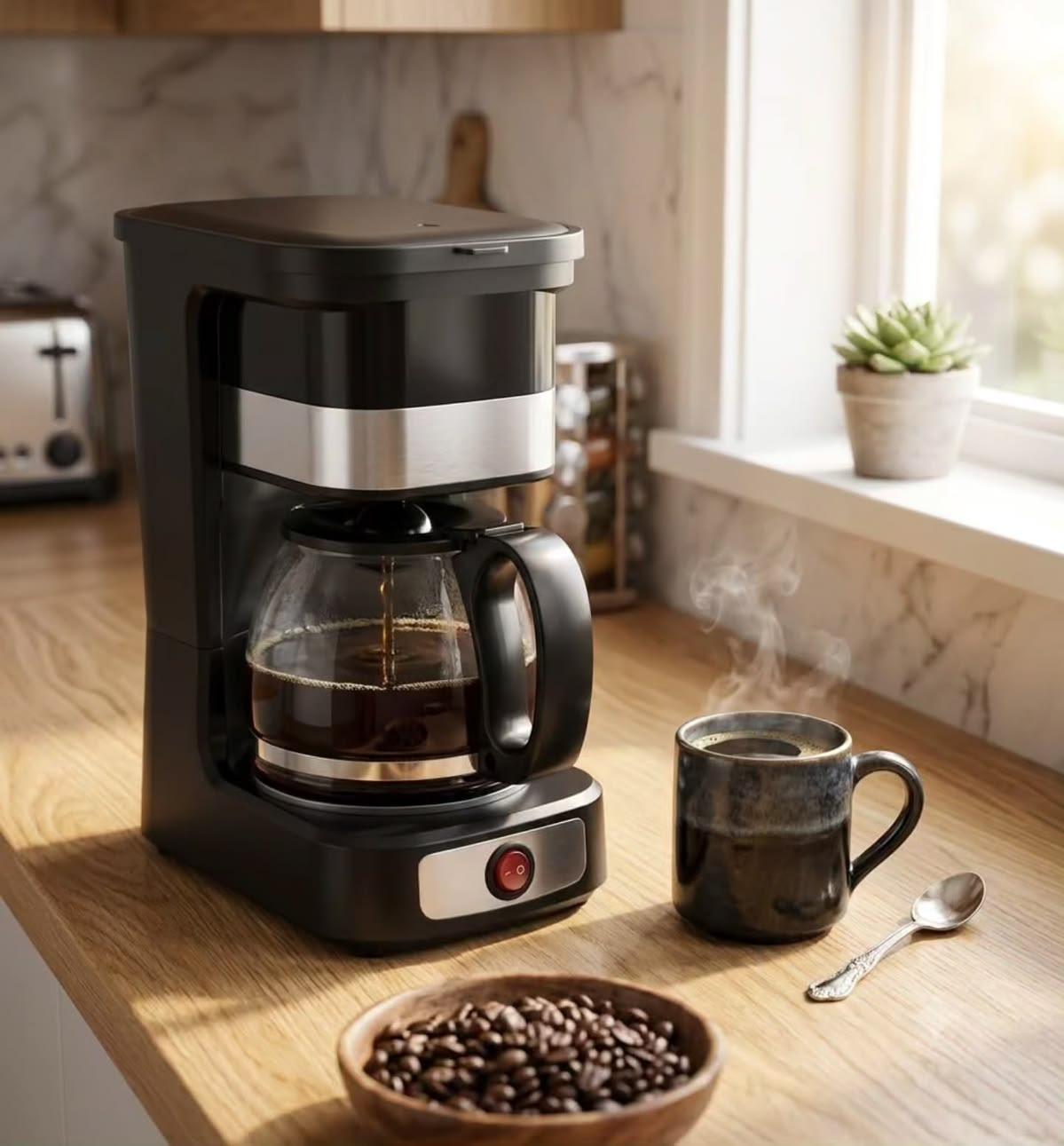 Space-Saving Coffee Maker